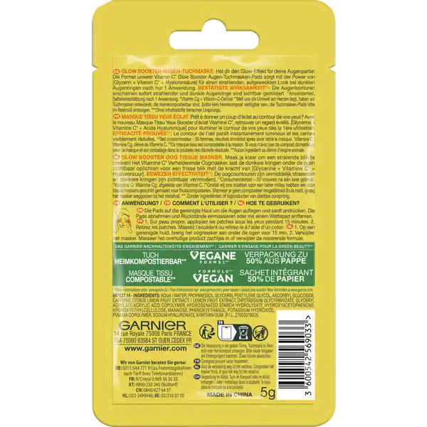 Vitamin C Augen-Tuchmaske