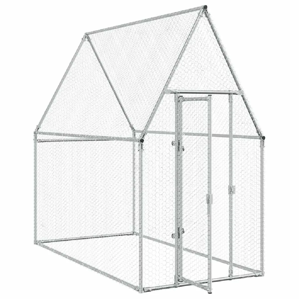 vidaXL Cage pour poules 200x100x190 cm Acier galvanisé