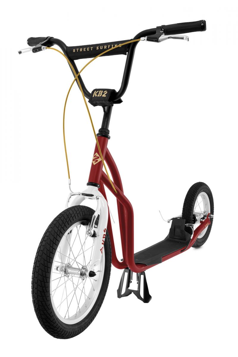 Trottinette kb2 bordeaux/blanc
