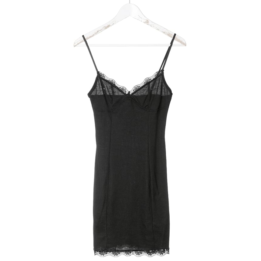 Smackthat - Mini-bodyconjurk met spaghettibandjes en kant