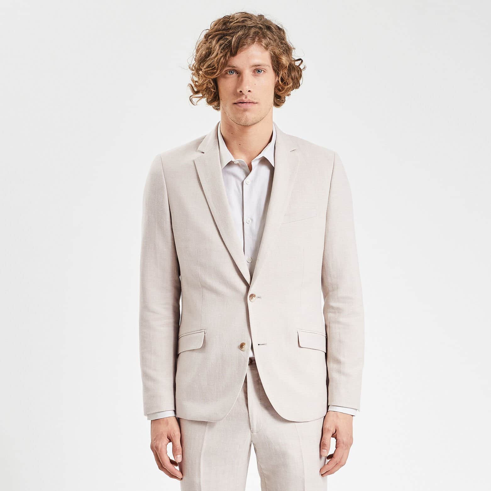 Veste de costume slim Beige