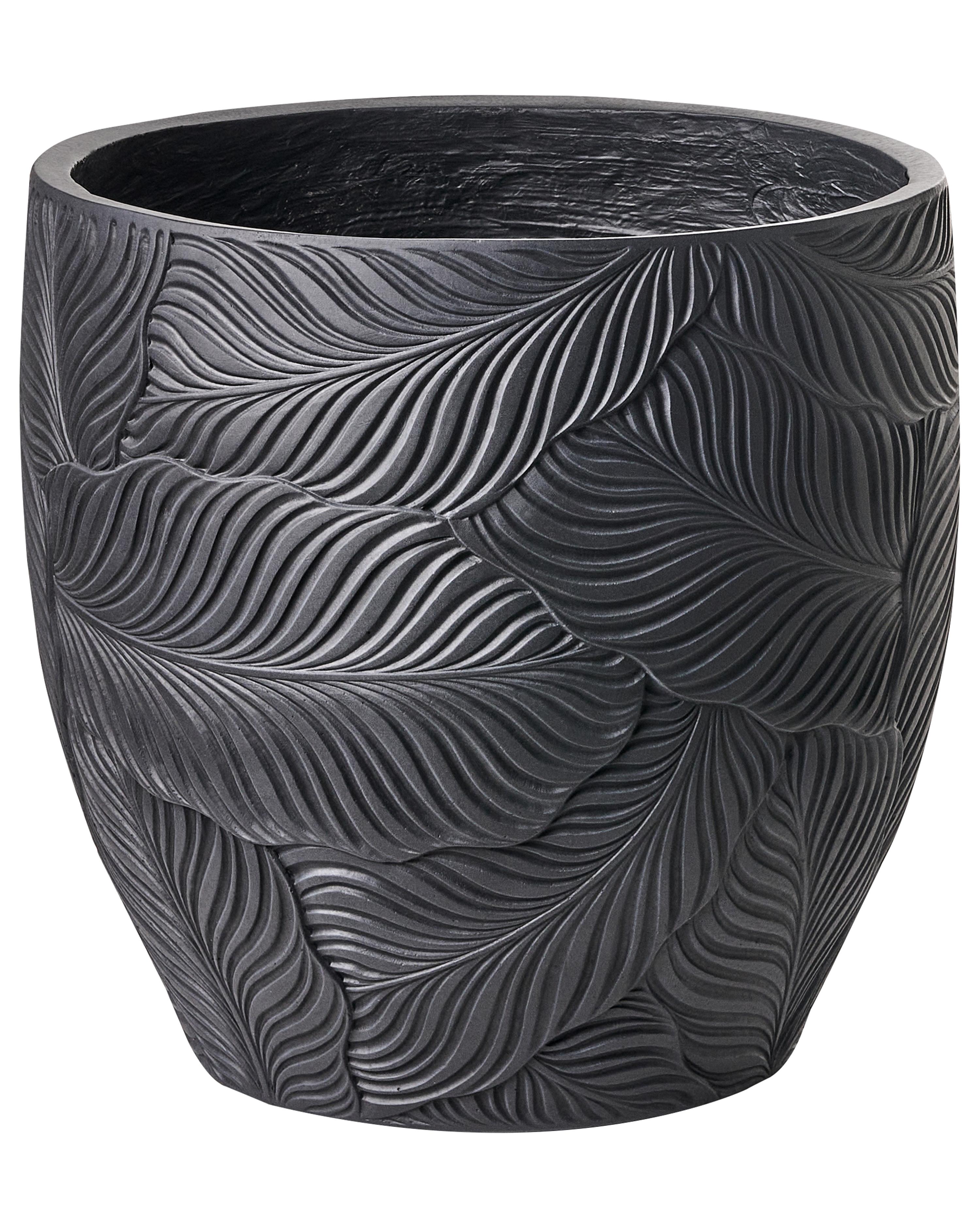 Bloempot BAIYUN 42 cm Zwart