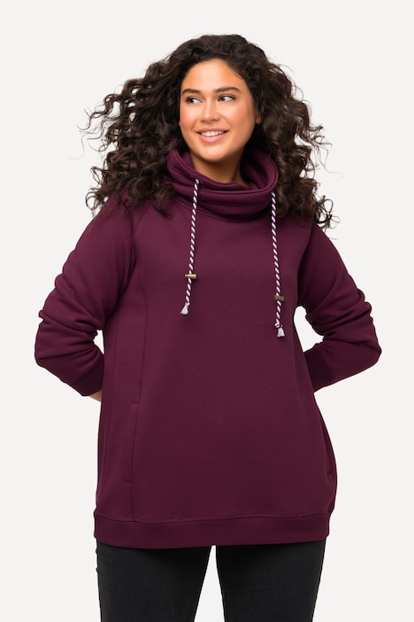Sweatshirt, weiter Stehkragen, Taschen, Raglan-Langarm
