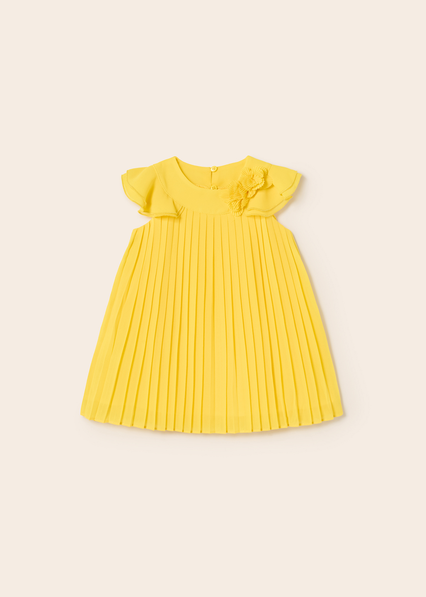 Vestido plissado para bebê