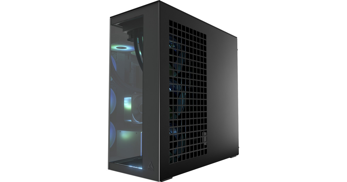 ARCTICXtender VG midi tower behuizing  (Zwart | 2x USB-A | 1x USB-C | RGB | Tempered Glass)
