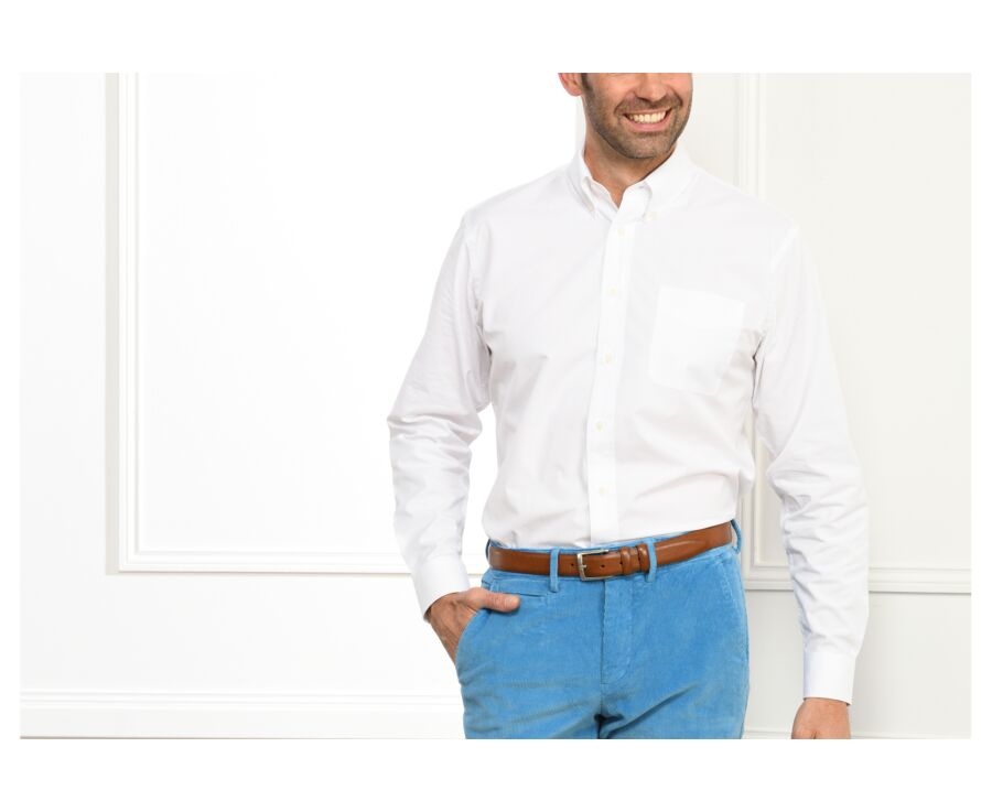 Chemise blanche coton - Col américain - TOMMY