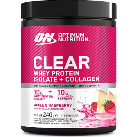 Valleproteinpulver m. æble- og hindbærsmag