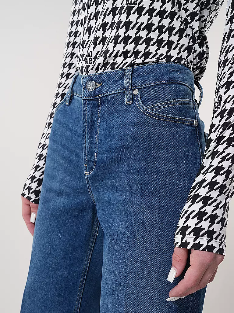 SOMEDAY Jeans Flared Fit CARIE ICONIC dunkelblau