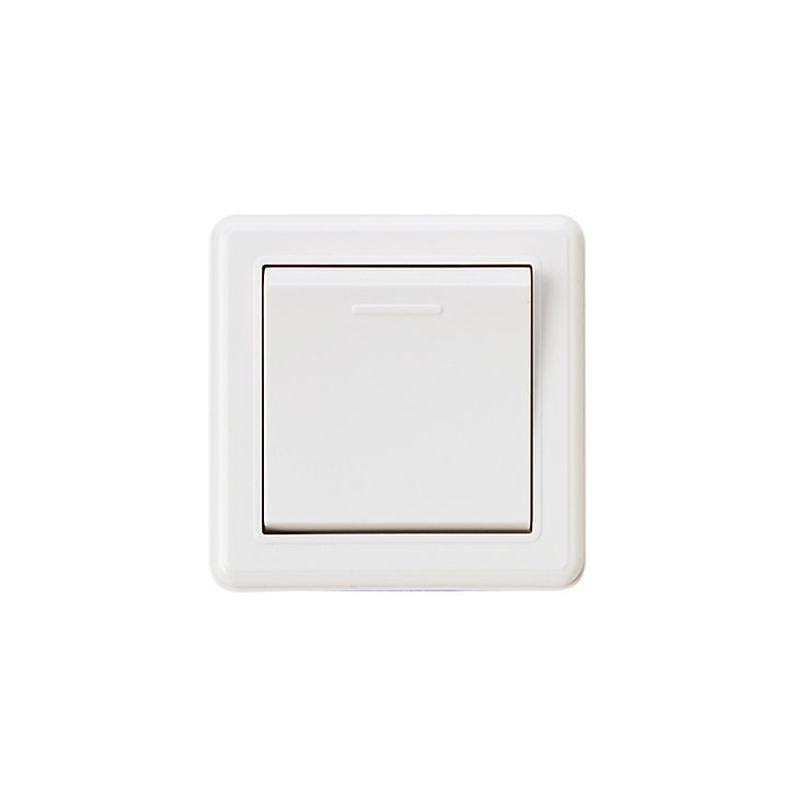 Interrupteur double va-et-vient monobloc en saillie blanc complet