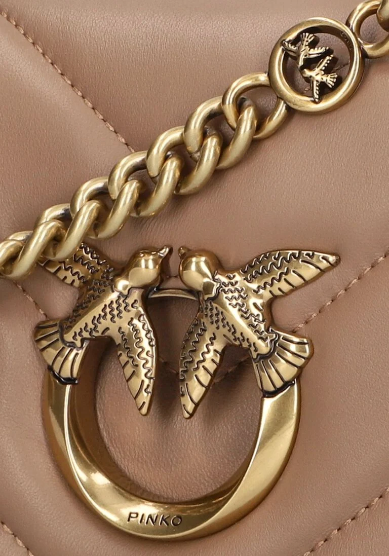 PINKO beige pinko schoudertas love click mini sheep