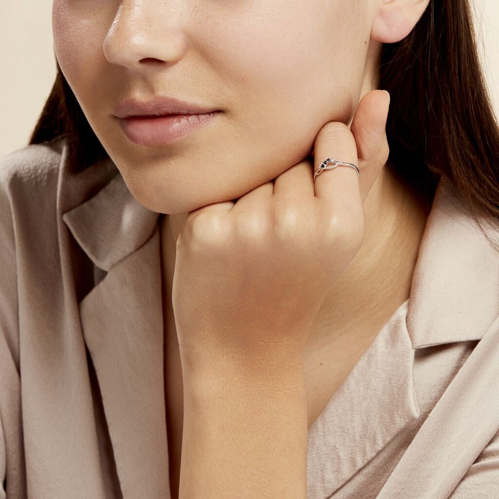 Bague Rosalyne Or Blanc Saphir Et Diamant