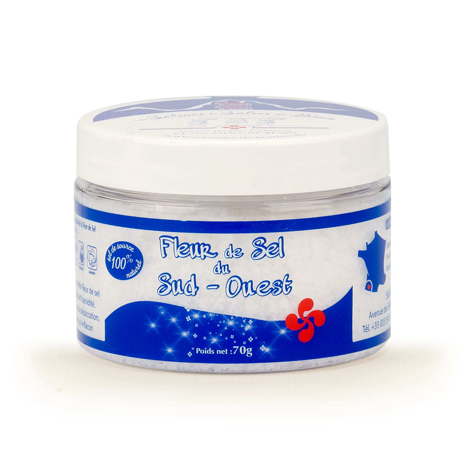 Fleur de sel de source du Béarn - pot plastique