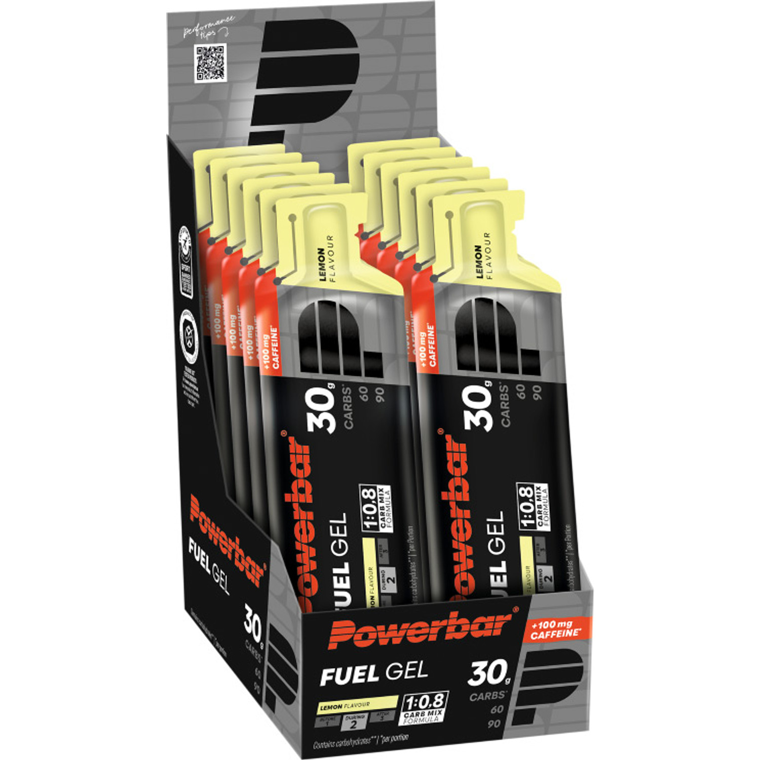Powerbar Fuel Gel 30 Citroen + Cafeïne 12x50ml