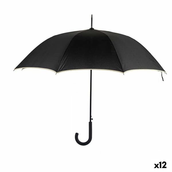 Paraply Svart Krem Metall Fiber 95 x 95 x 86 cm (12 enheter)