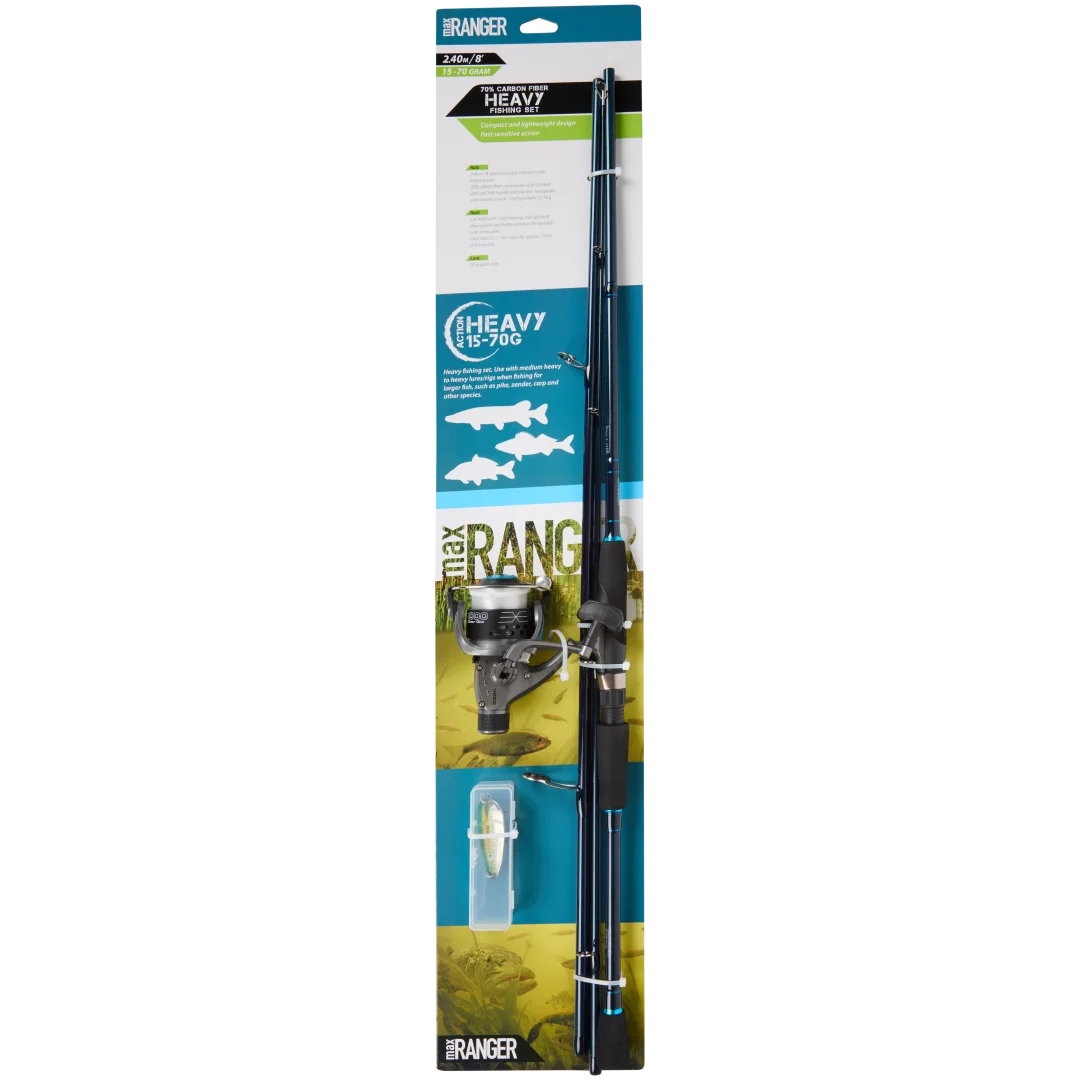 Canne à pêche premium avec appât artificiel Max Ranger