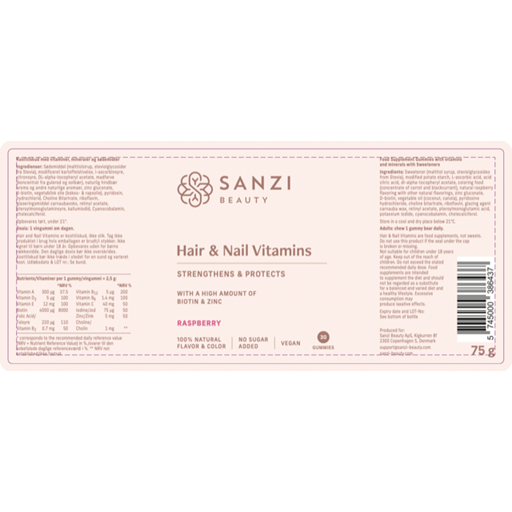 Sanzi Beauty Hair & Nail Vitamins, 75 g
