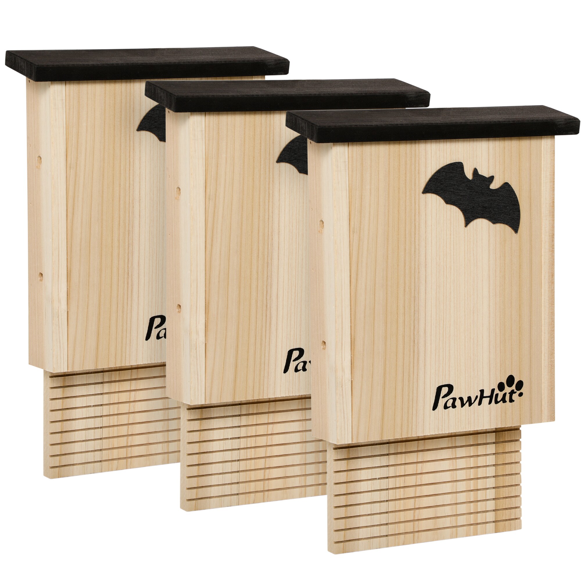 PawHut Fledermaushaus-Set für 2-3 Fledermäuse natur 25L x 6B x 37,5H cm