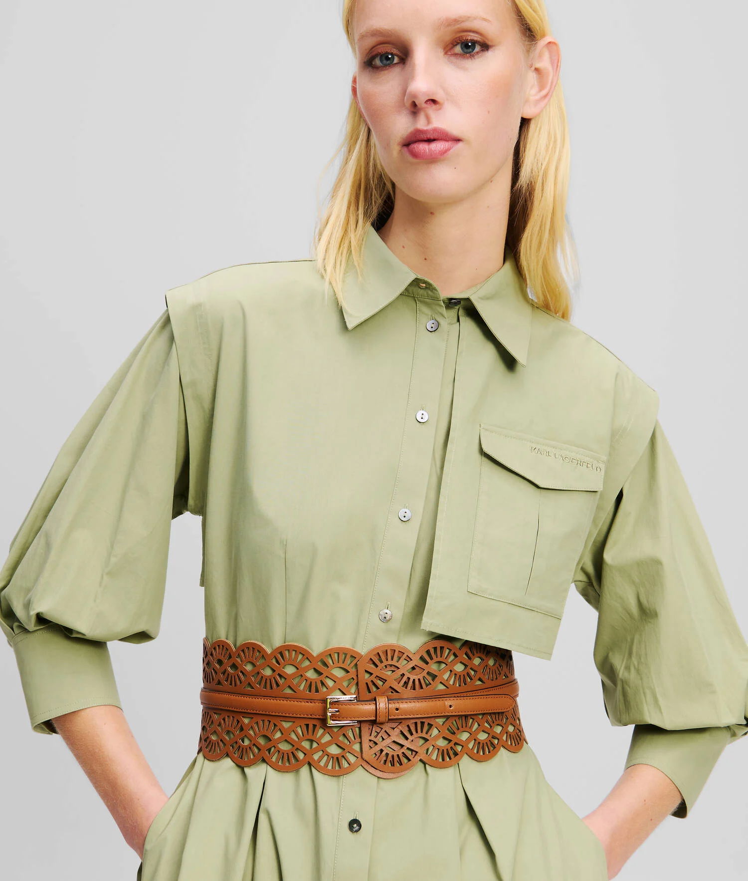 CEINTURE ÉVENTAIL K/ESSENTIAL - Tan foncé