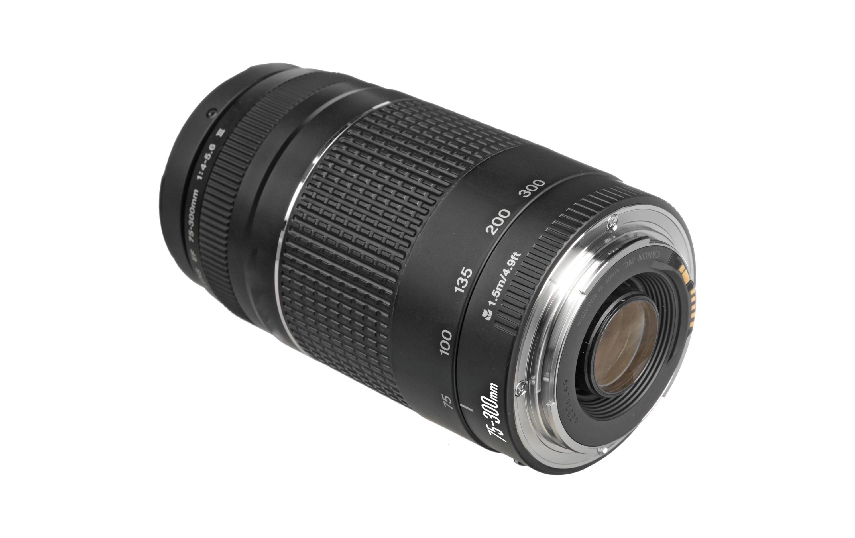 Zoomobjektiv EF 75-300 mm F/4.0-5.6 III<br>Leichtes Telezoom-Objektiv mit vierfacher Vergrösserung