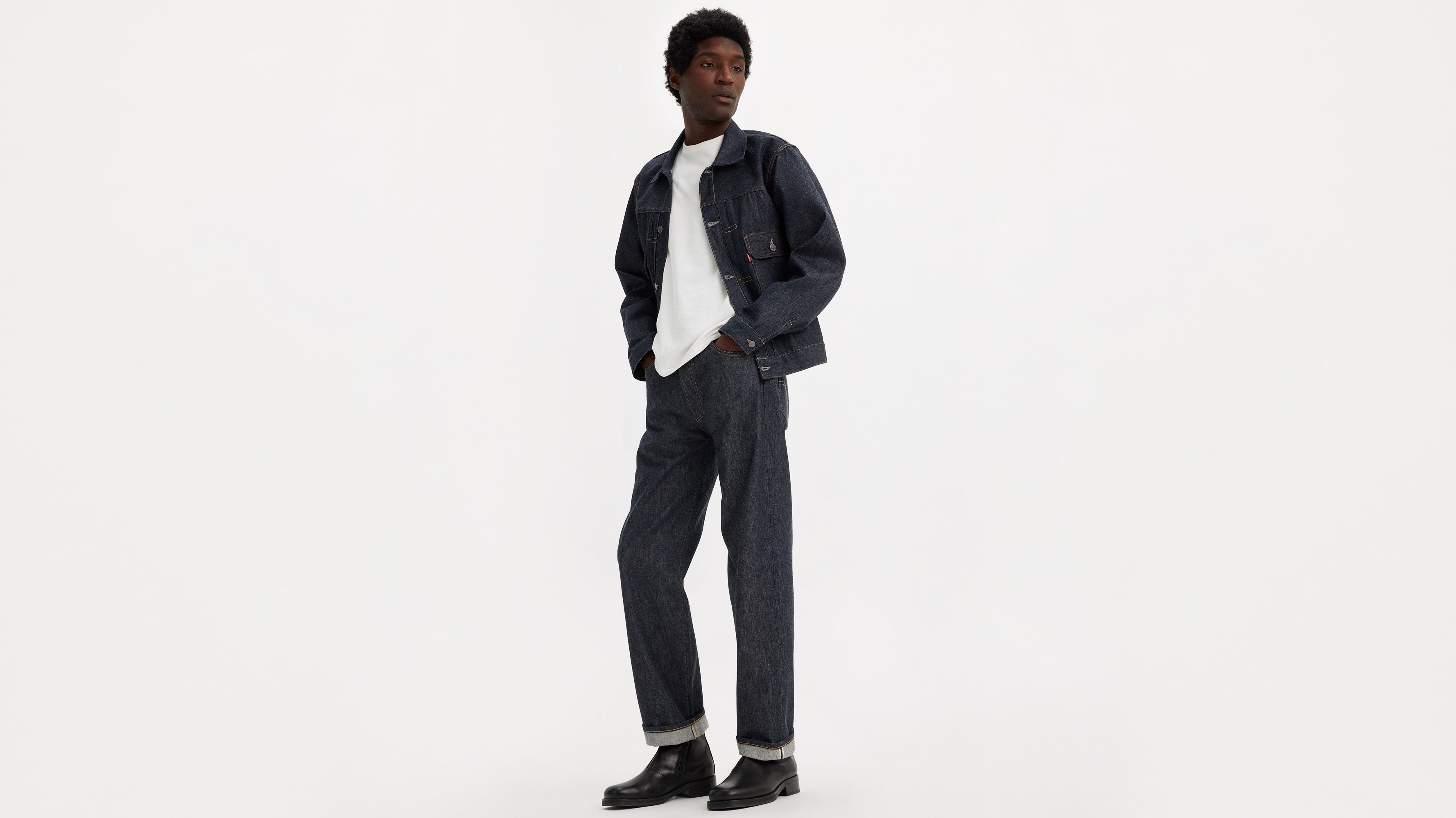 Jean 501® 1955 Levi's® Vintage Clothing - Hand Drawn - Bleu