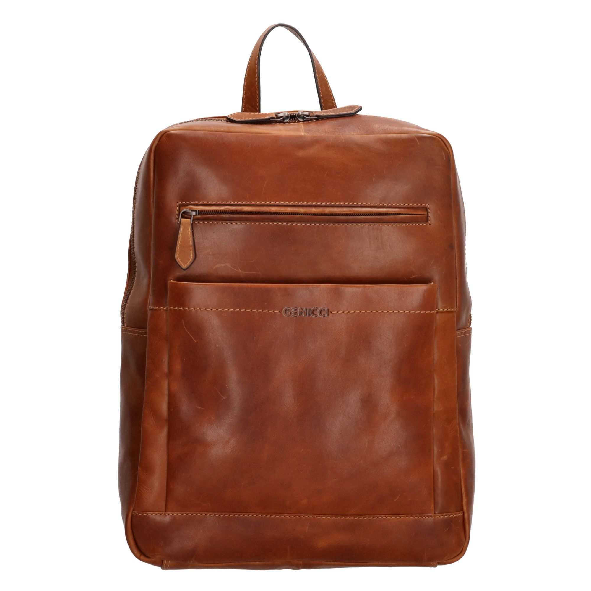 Genicci Noble Rugzak Musk 15,6 inch Cognac