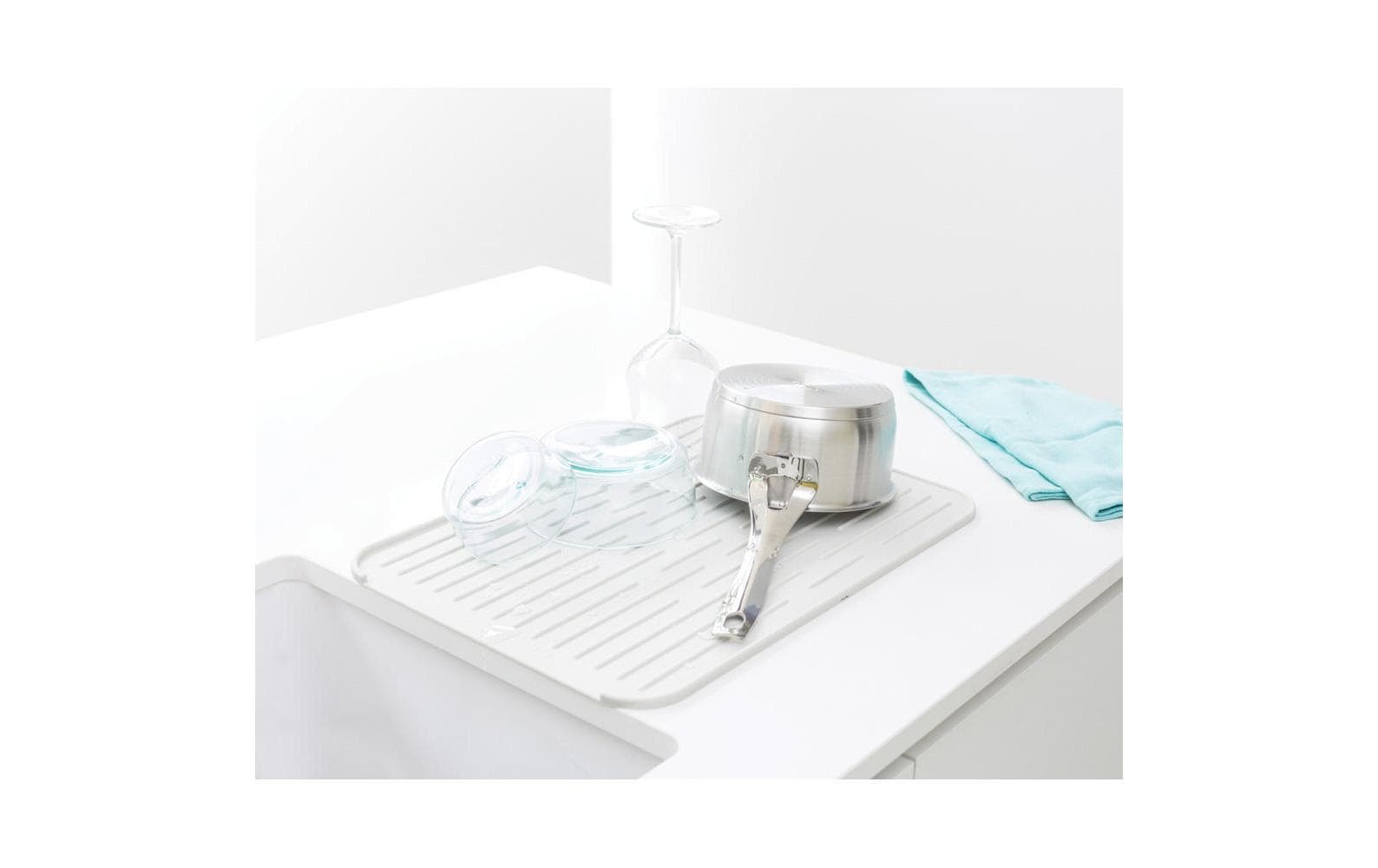 Abtropfmatte Sink side HellgrauGeschirr-Trockenmatte