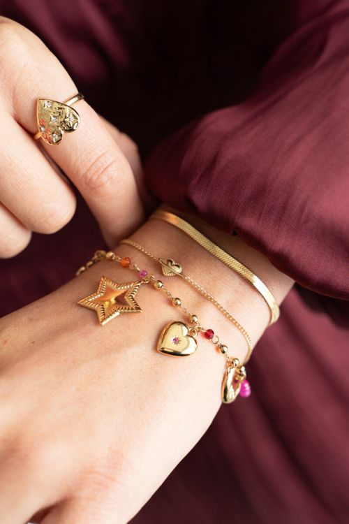 Starry armband met hartjes planeet