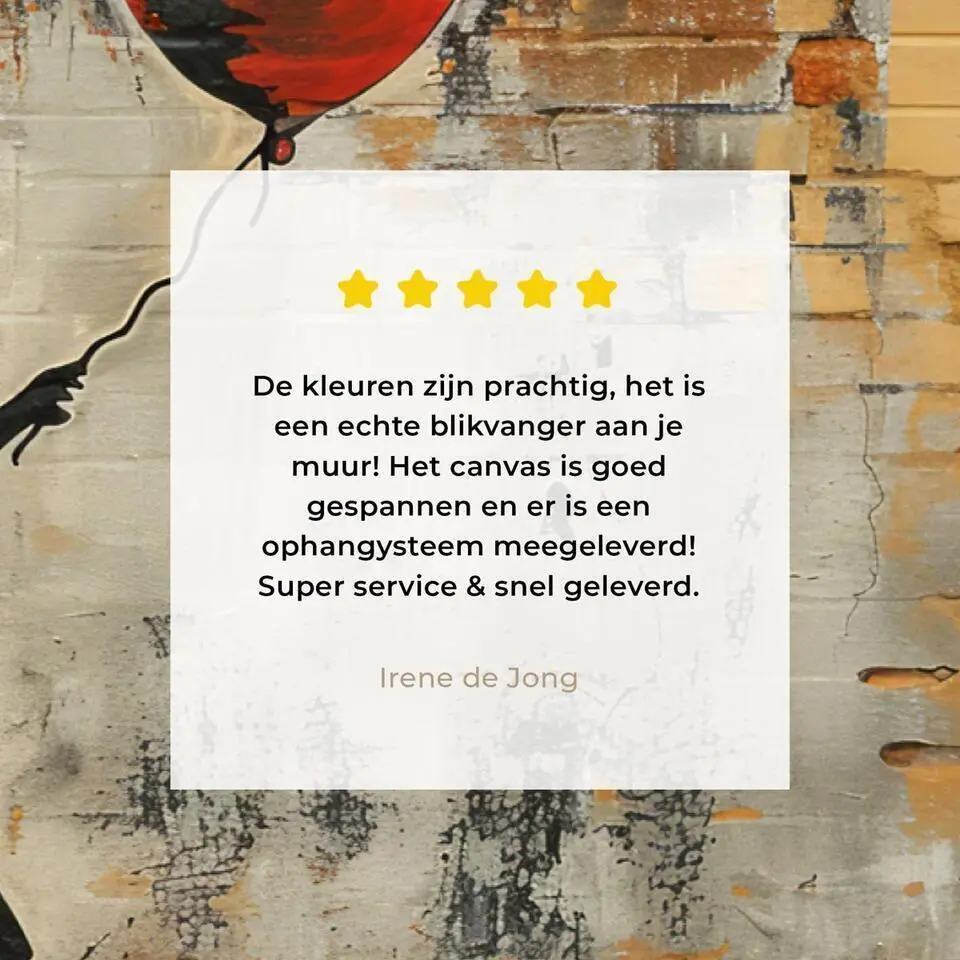 MuchoWow Canvas Schilderij 60x40cm Graffiti Banksy Meisje