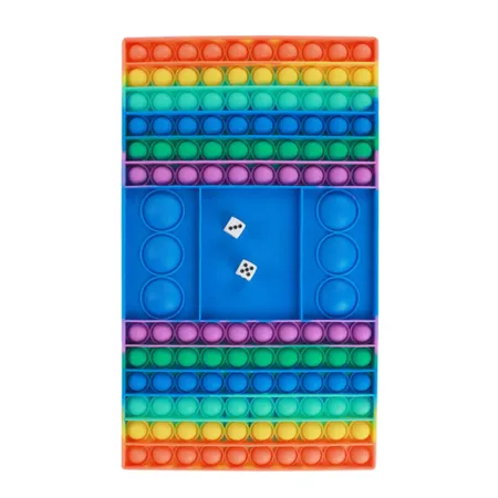 Fidget Pop Brettspiel Bubble Pops incl. Würfel aus hochwertigem Silikon