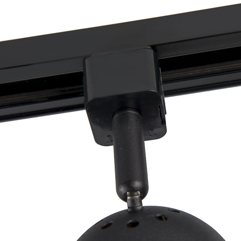 Moderne rail spot zwart 1-fase - Iconic Gissi