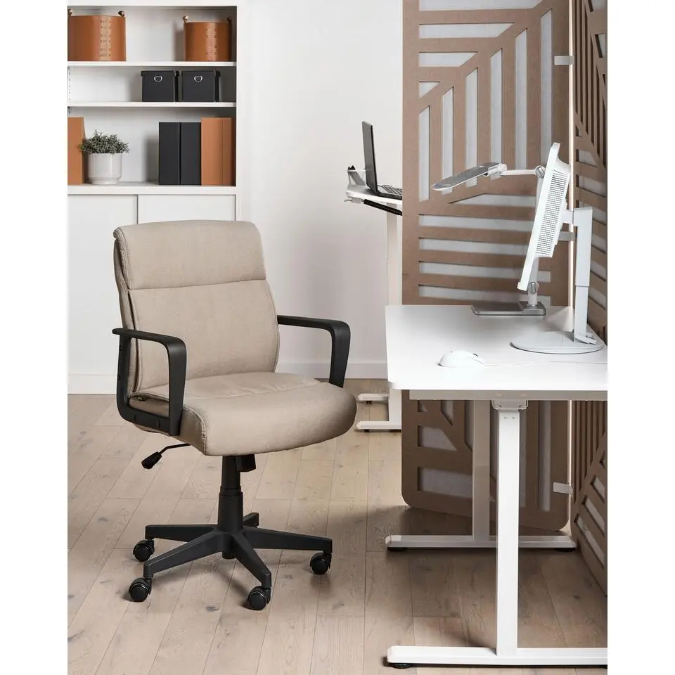 BYRON - Bureaustoel - Beige - Stof