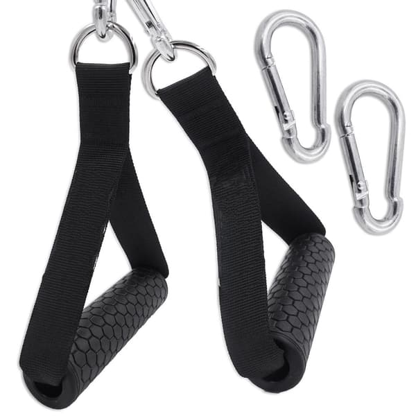 INF 2-pakke motstandsbåndhåndtak Treningsbåndhåndtak for pull-up-trening Sort