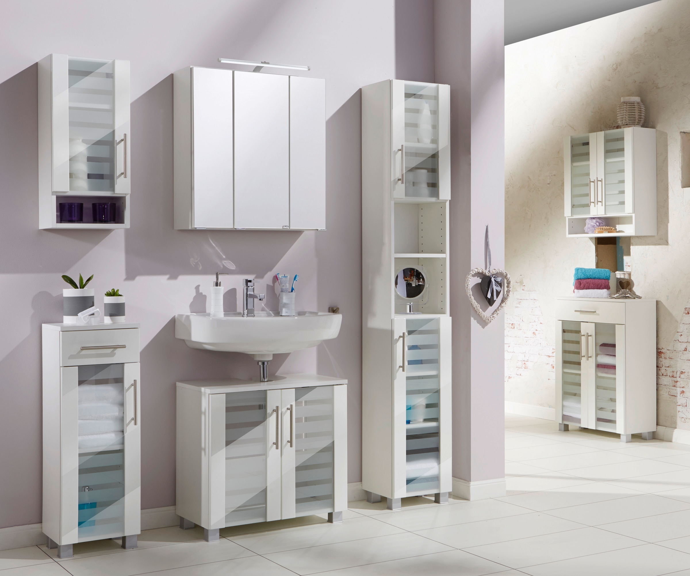 welltime Hängeschrank »Jaca« Breite 30 cm, mit MDF Hochglanz-Fronten