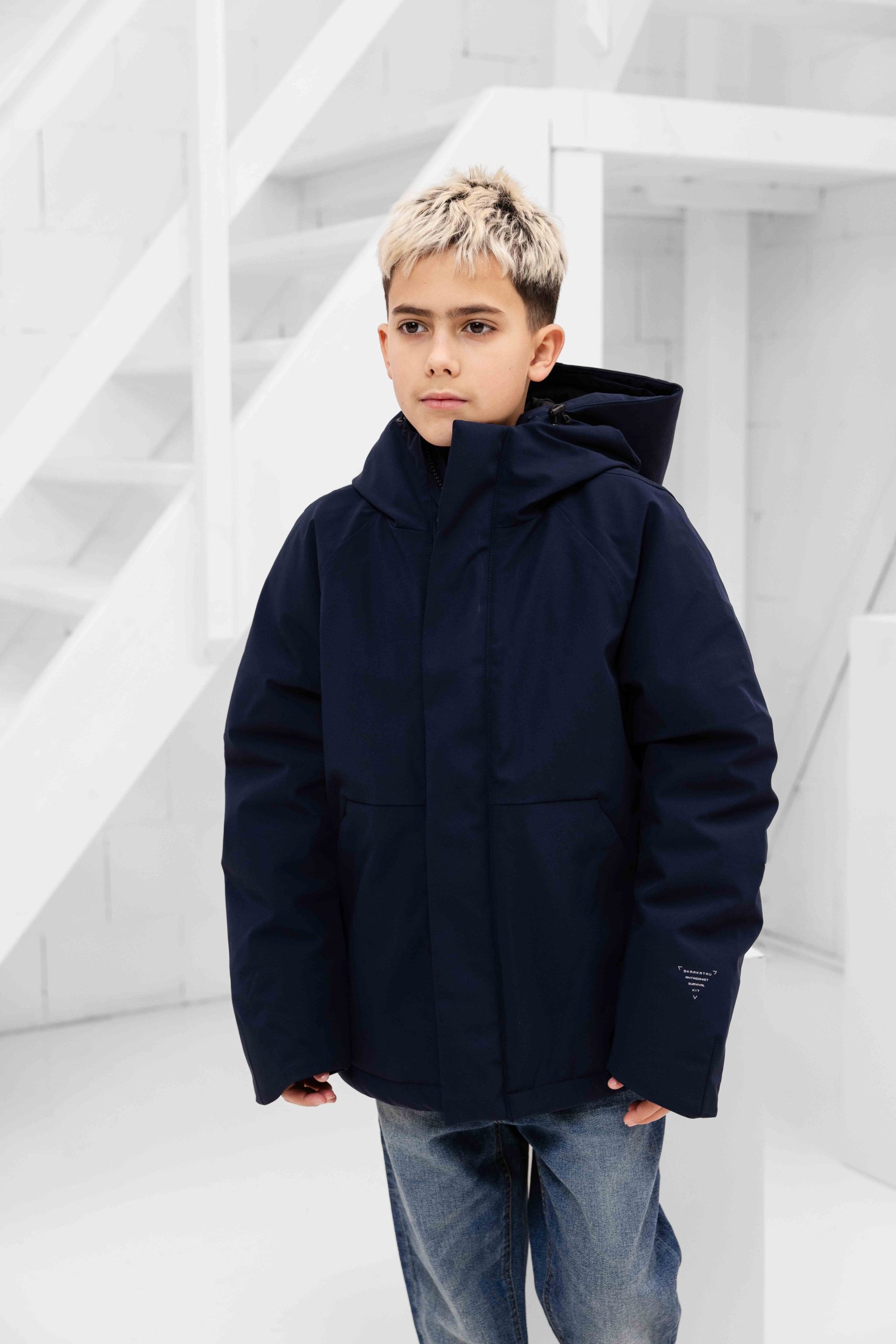 Krakatau Winterjas Kids Donkerblauw