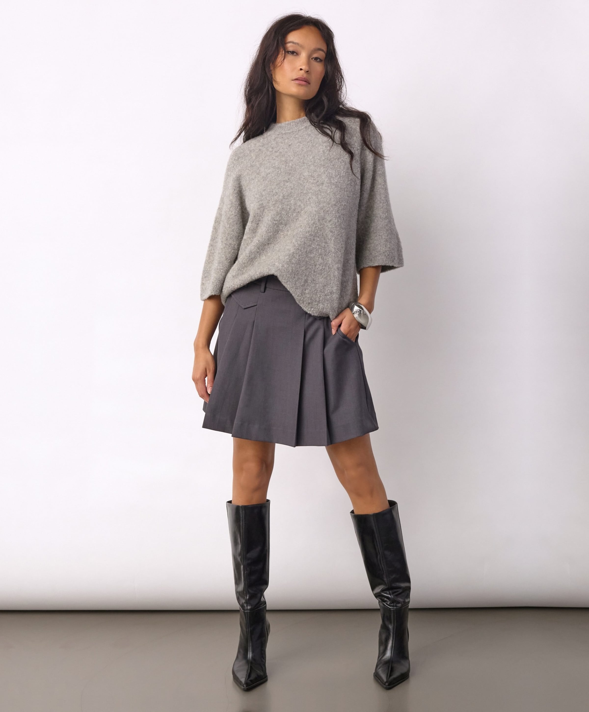 Co'Couture Dames rok grijs