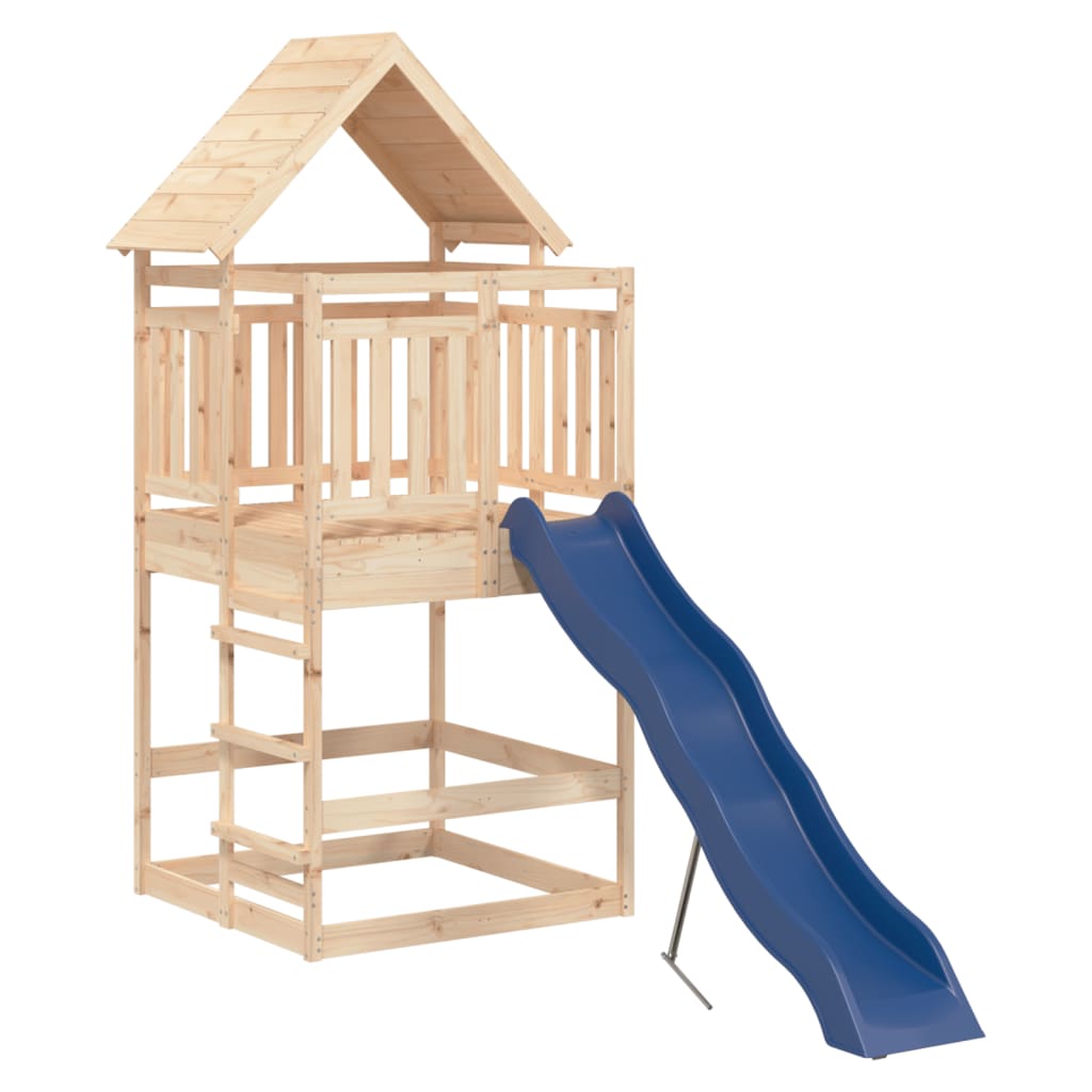 Aire de jeux d'extérieur balançoires toboggan portiques robuste jeux jardin 292 x 127 x 264 cm bois de pin massif