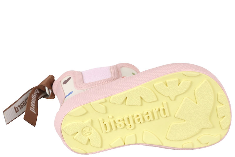 BISGAARD BAREFOOT RUBBER BEIGE GUMMISTVØLE MED HJERTER