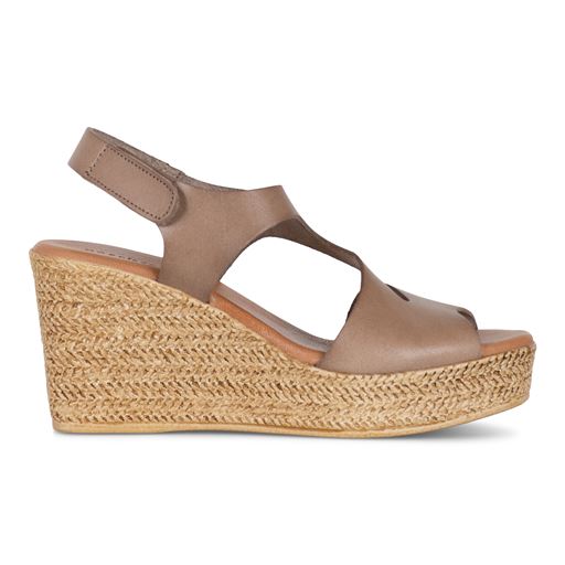 Nordstrand Wedges High Sandaler, Taupe, 41