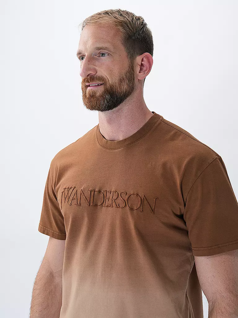 JW ANDERSON T-Shirt LOGO GRADIENT TEE braun