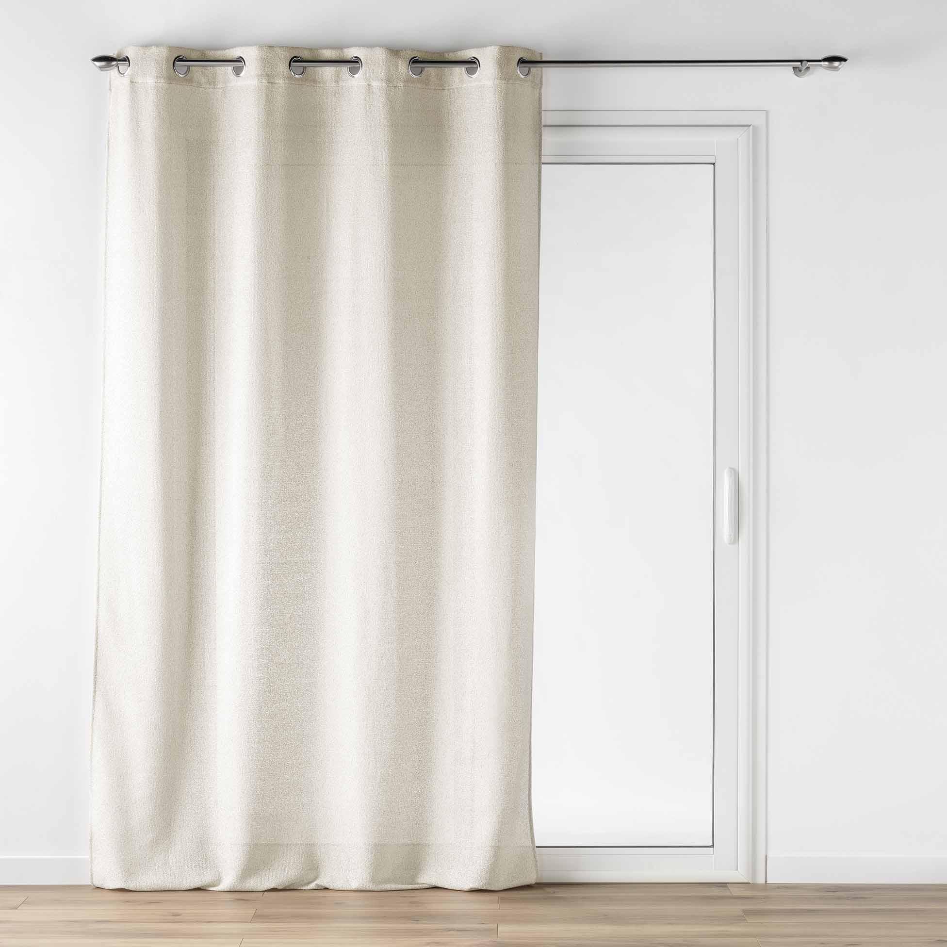 PANNEAU OEILLETS 140X240CM EFFET LAINAGE LOULAINE LIN