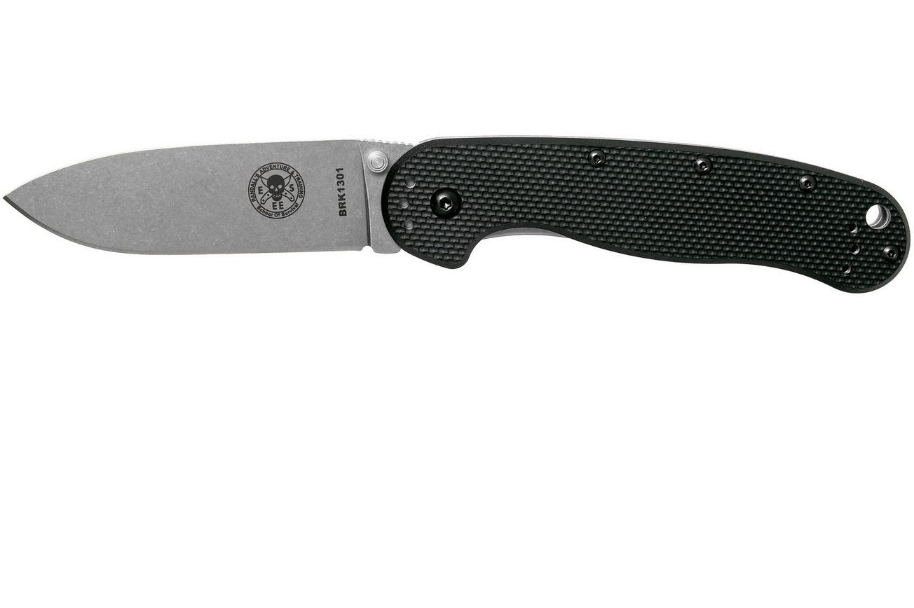 ESEE Avispa zakmes, stonewashed D2 blade, Black handle BRK1302