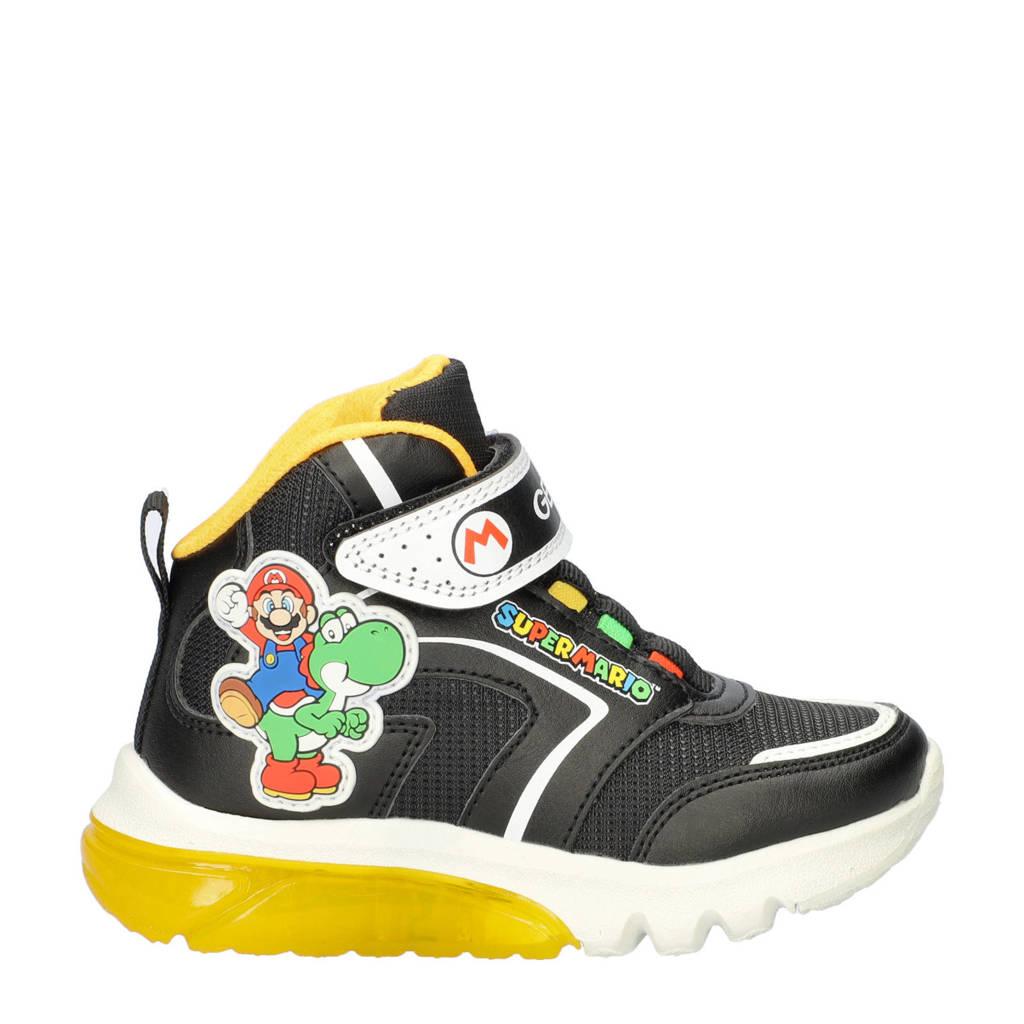 Geox Ciberdronsneakers met lichtjes zwart