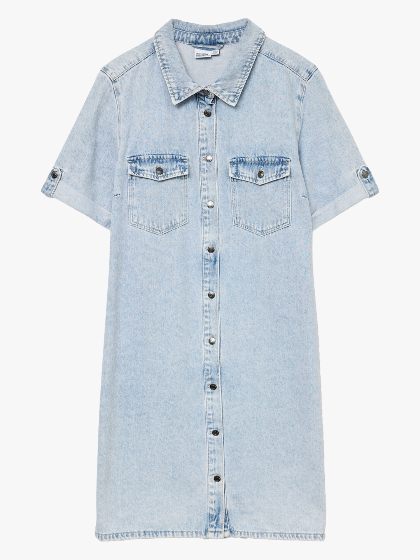 Jennie Short Sleeve Short Denim Dress