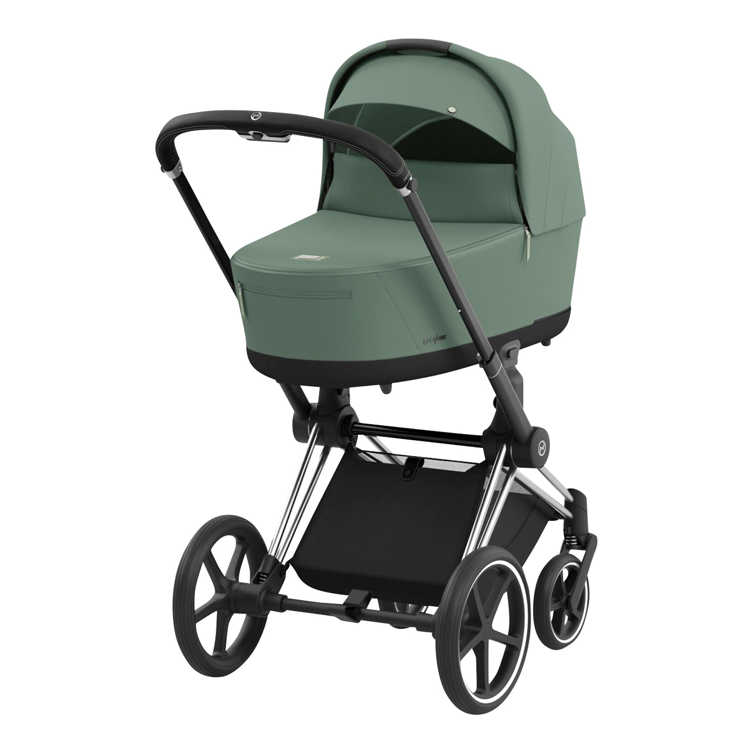 Cybex - PLATINUM Kombikinderwagen PRIAM Comfort Bundle chrome black / leaf green