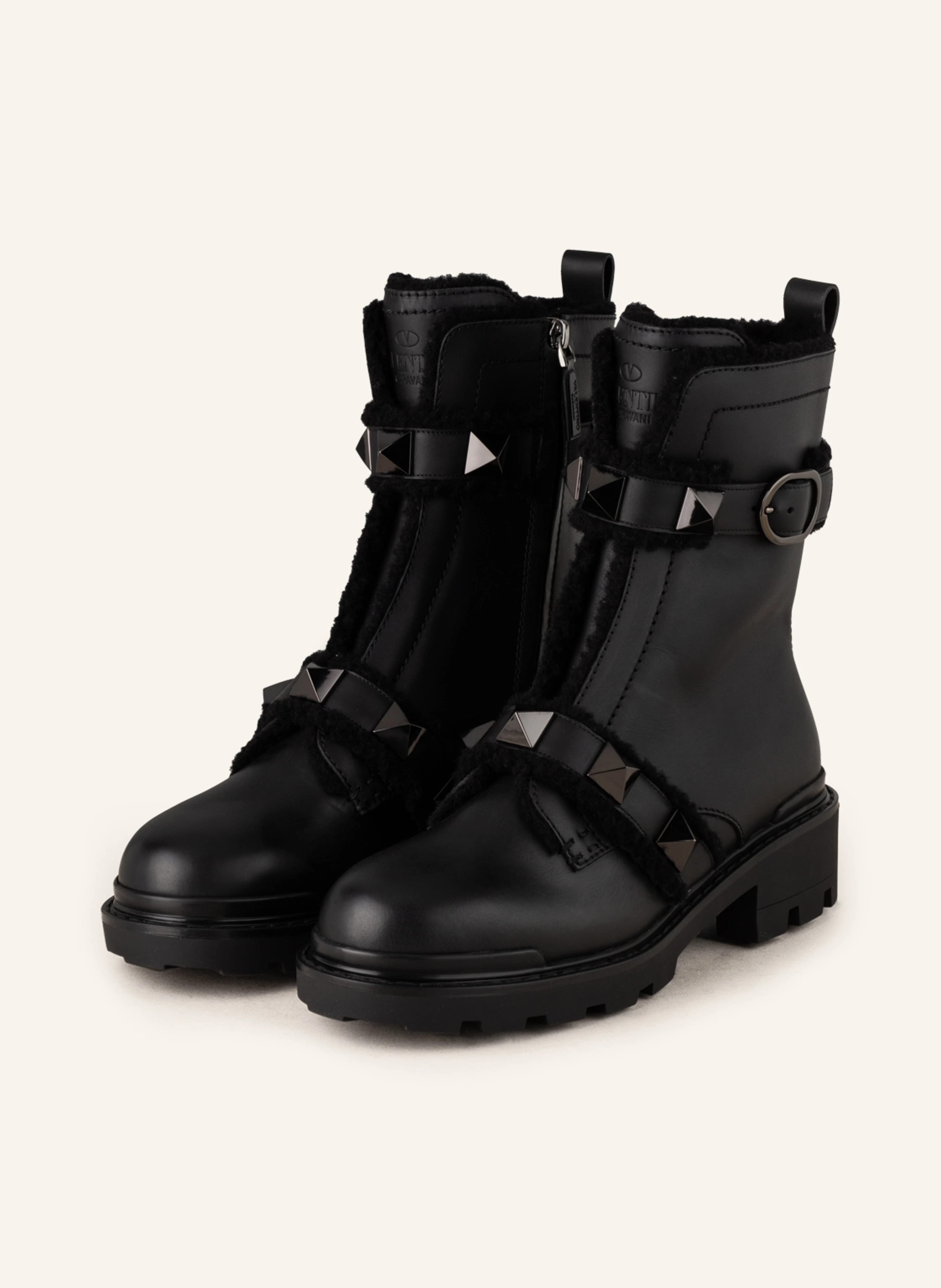 VALENTINO GARAVANI Biker Boots ROMAN STUD
