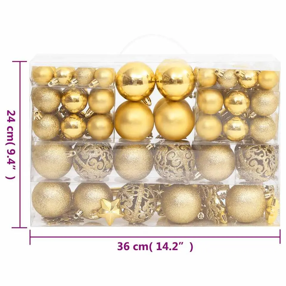vidaXL - Kerstballenset - Goud - Polystyreen