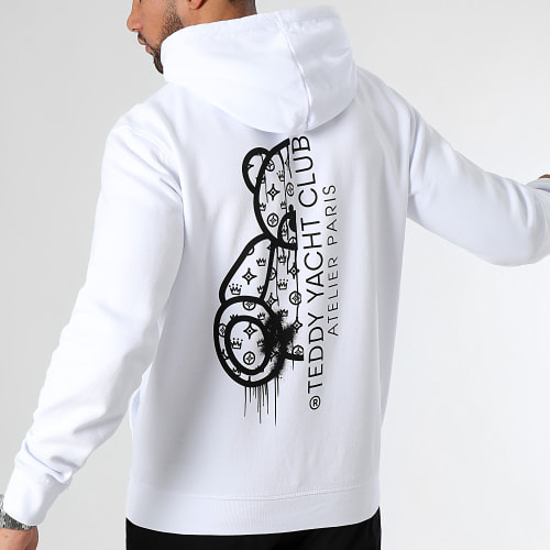 Sweat Capuche Atelier Paris Blanc Noir