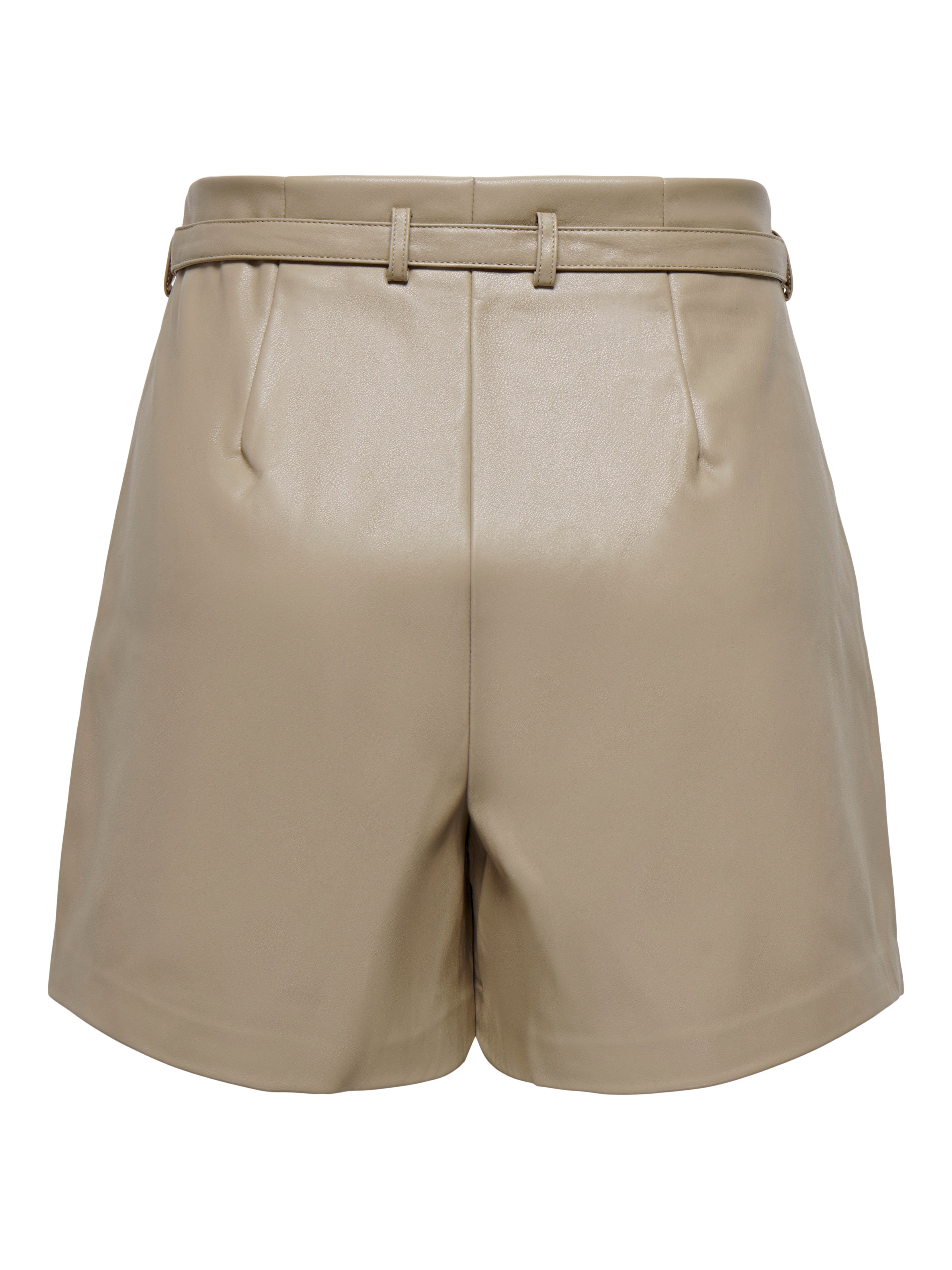 ONLHEIDI Mittlere Taille Normal geschnitten Shorts in Lederoptik Weathered Teak