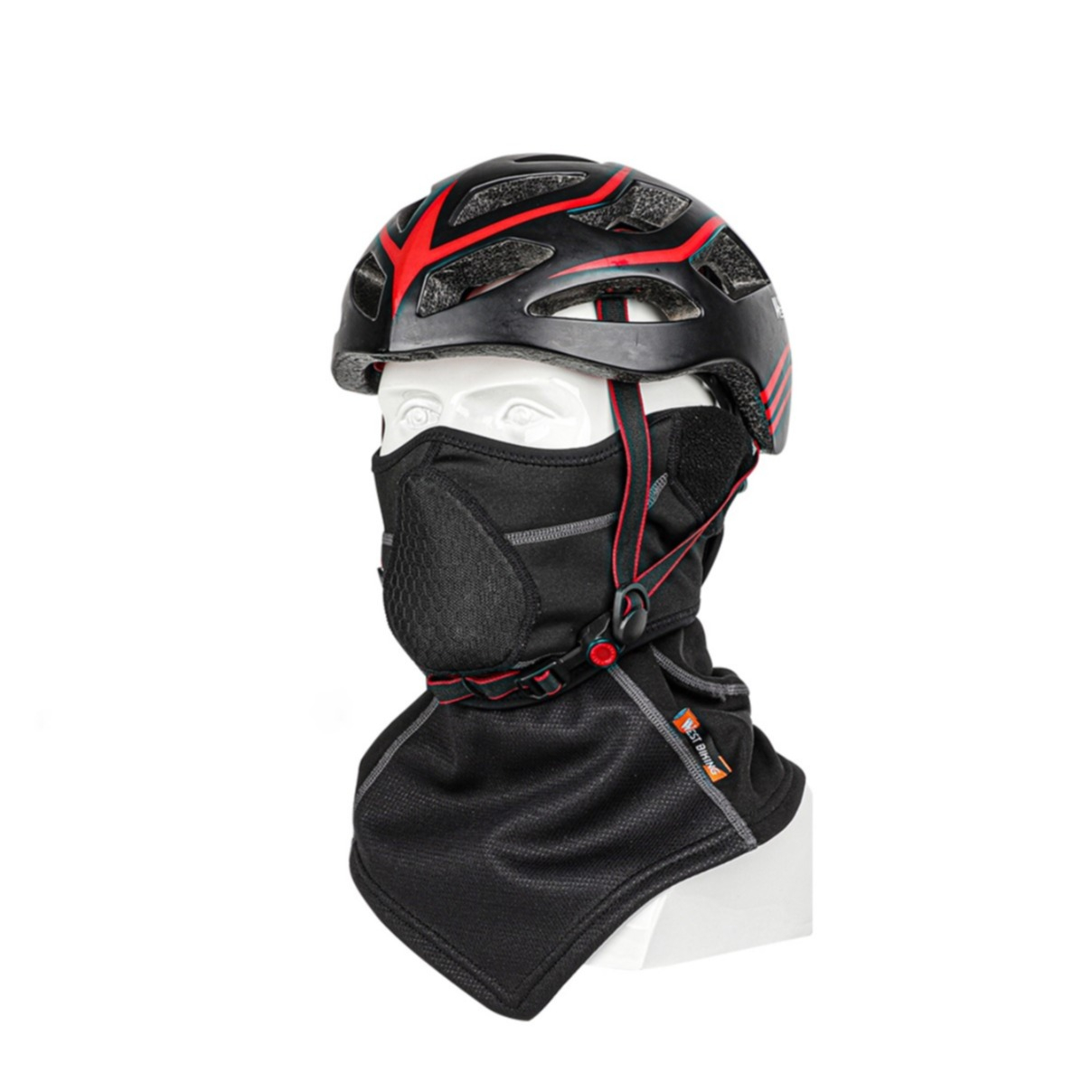 Thermo Bandana Schal Biker Sturm Maske (Motorrad / Ski / Fahrrad) - Schwarz