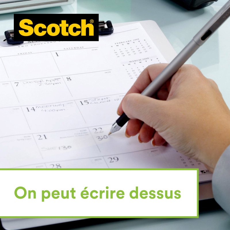 Dévidoir adhésif acier Scotch avec 2 rouleaux Largeur 19 mm x longueur 13,9 m